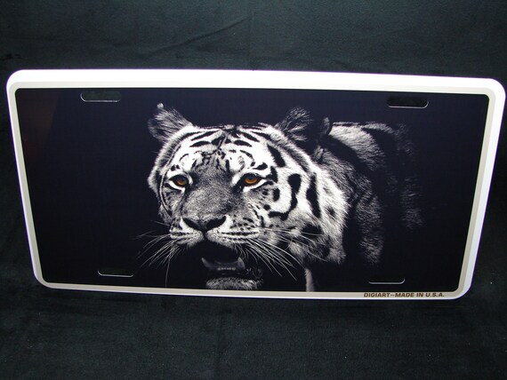 CHEETAH METAL NOVELTY LICENSE PLATE FOR CARS TIGER LION JAGUAR