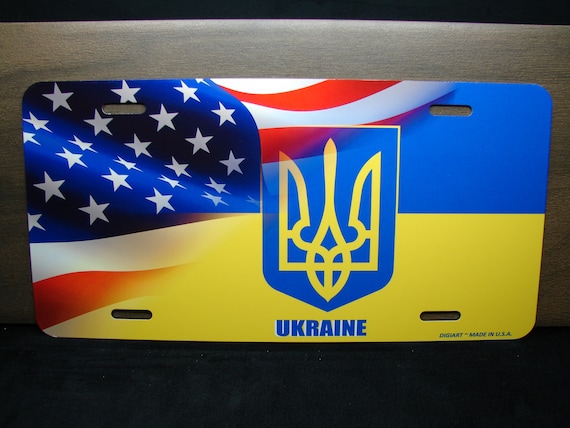 Ukraine Flag License Plate
