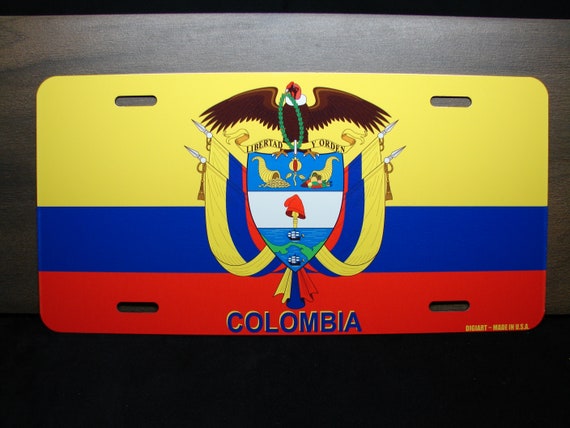 COLOMBIA COLOMBIAN FLAG CAR GRILLE BADGE EMBLEM