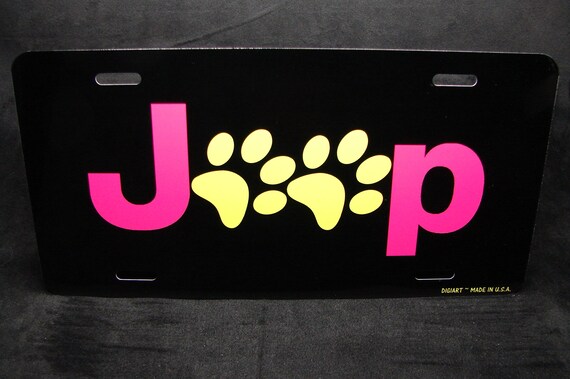 CATS RULE METAL ALUMINUM CAR LICENSE PLATE TAG ANINAL LOVE PAWS CATS