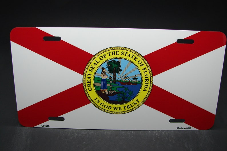 FLORIDA STATE Flag Metal Novelty License Plate | Etsy