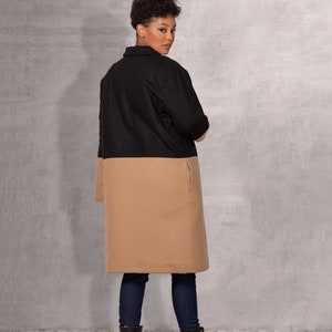 Winter Wool Coat, Cashmere Wool Coat, Women Overcoat, Plus Size Clothing, Warm Wool Coat, Fleece Coat, 2 Colors Coat, Long Sleeve Coat