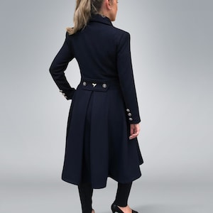 Petite military style coat top
