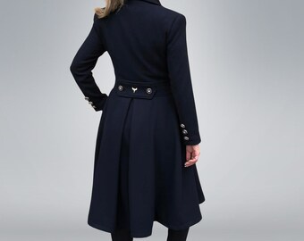 princess polly baby blue dress Wool Petite Princess Coat, 1960s Style Fit and Flare Dress Coat, Made to  Measure Swing Wool Cashmere Jacket, Elegant Skirted Wool Overcoat
