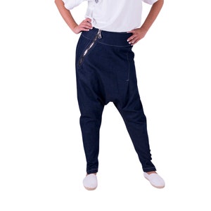 Jeans Pants, Denim Pants, Harem Pants, Women Pants, Baggy Pants, Plus Size Clothing, Drop Crotch Pants, Plus Size Pants, Long Pants