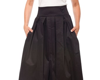 Victorian Skirt, Plus Size Skirt, Black Maxi Skirt, Women Black Skirt, Plus Size Clothing, Gothic Clothing, Pleated Skirt, Long Skirt
