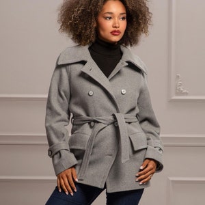 Wool Coat For Women, Fall Style Coat, women&#39;s Clothing, Winter Clothing, Jackets And Coats, Coat With Belt, Knee Length Coat, Elegant Coat