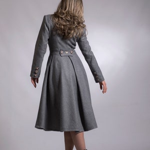 Princess Coat, Swing Coat, Custom Wool Coat, Personalized Label, Cashmere Coat, Double Breasted Coat, Womens Clothing, Wool Overcoat