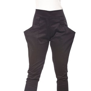 Stirrup Pants, Black Pants Women, Black Trousers, Plus Size Clothing, Maxi Pants, Tapered Pants, Steampunk Pants, Zipper Pants, Cotton Pants