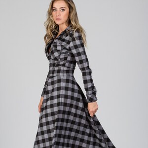 Plaid dress with white hot sale shirt
