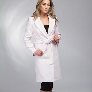 Cashmere Coat, Fall Style, Pink Coat, Wool Coat, Plus Size Clothing, Overcoat Women, Long Coat, Elegant Coat, Fleece Coat,Belted Women Coat