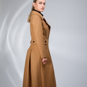 Long Wool Camel Coat Winter Trench Coat 