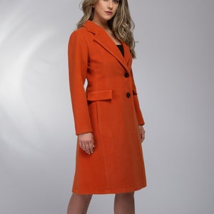 Warm Waist Fitted Winter Jacket Coat Knee Length Wool Coat