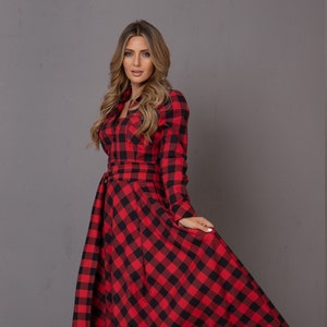 Flannel formal dress new arrivals