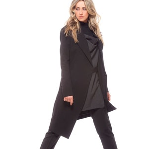 Black Wool Coat, Asymmetrical Coat, Plus Size Clothing, Winter Wool Coat, Black Winter Coat, Black Warm Coat, Women Overcoat, Gothic Coat