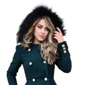 Custom Hood Option for your Astraea Coat, Hood with Faux Fur Vegan Trim