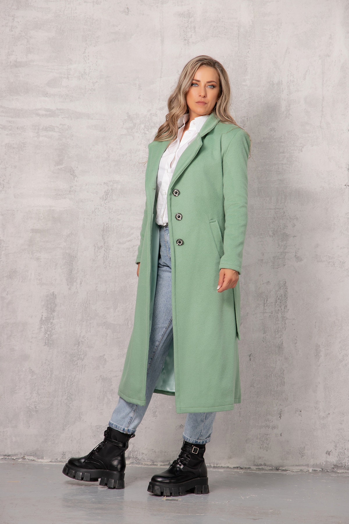 Sea shop green coat