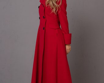 JolyDagmara Woman Short Wrap Coat, Fit and Flare Coat, Women Coat, Black Flared Coat, Woolen Coat, Women Coat, Black Woolen Coat, Women Wool Overcoat
