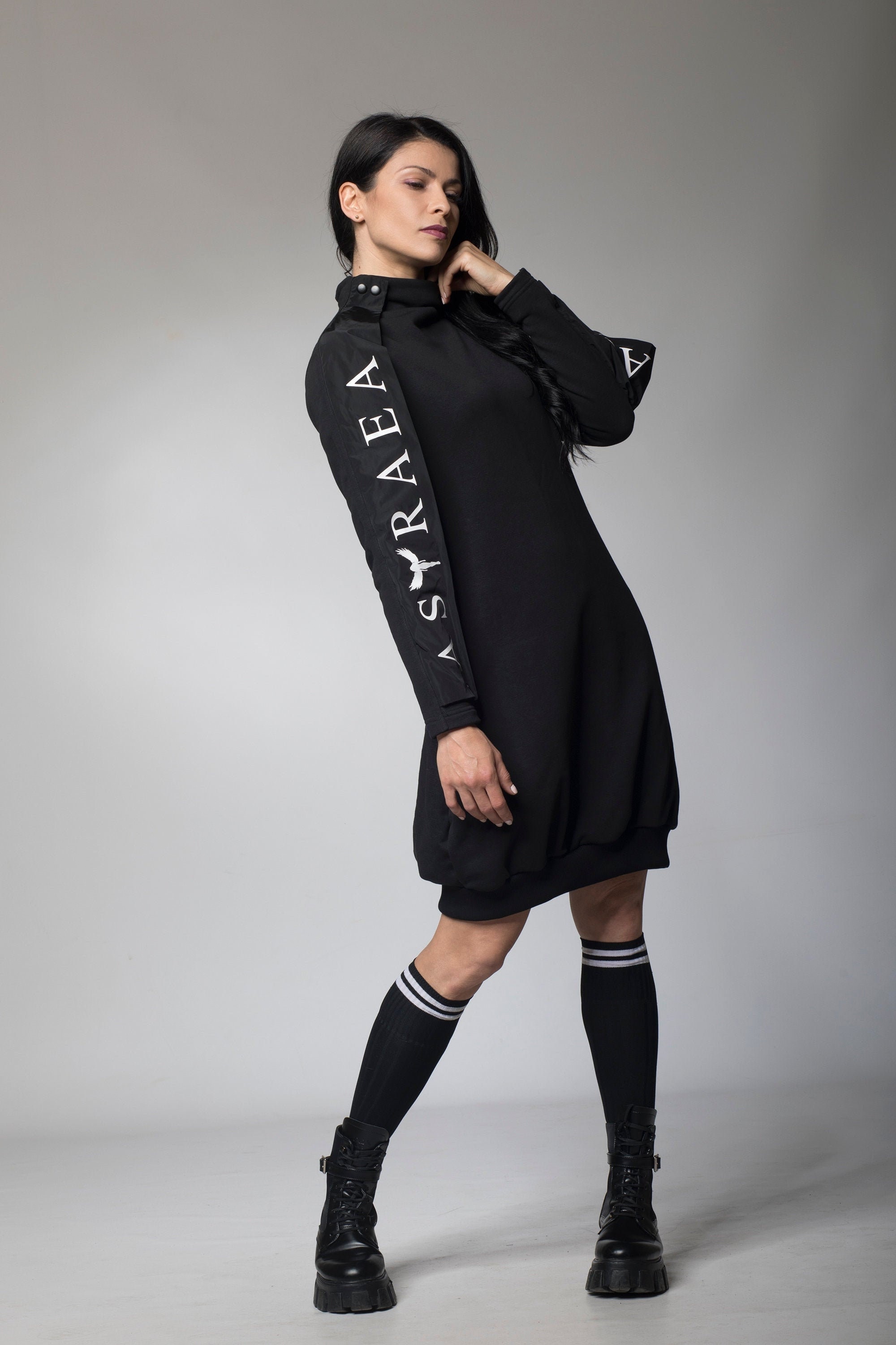 Long Black Dress With Hood - Etsy