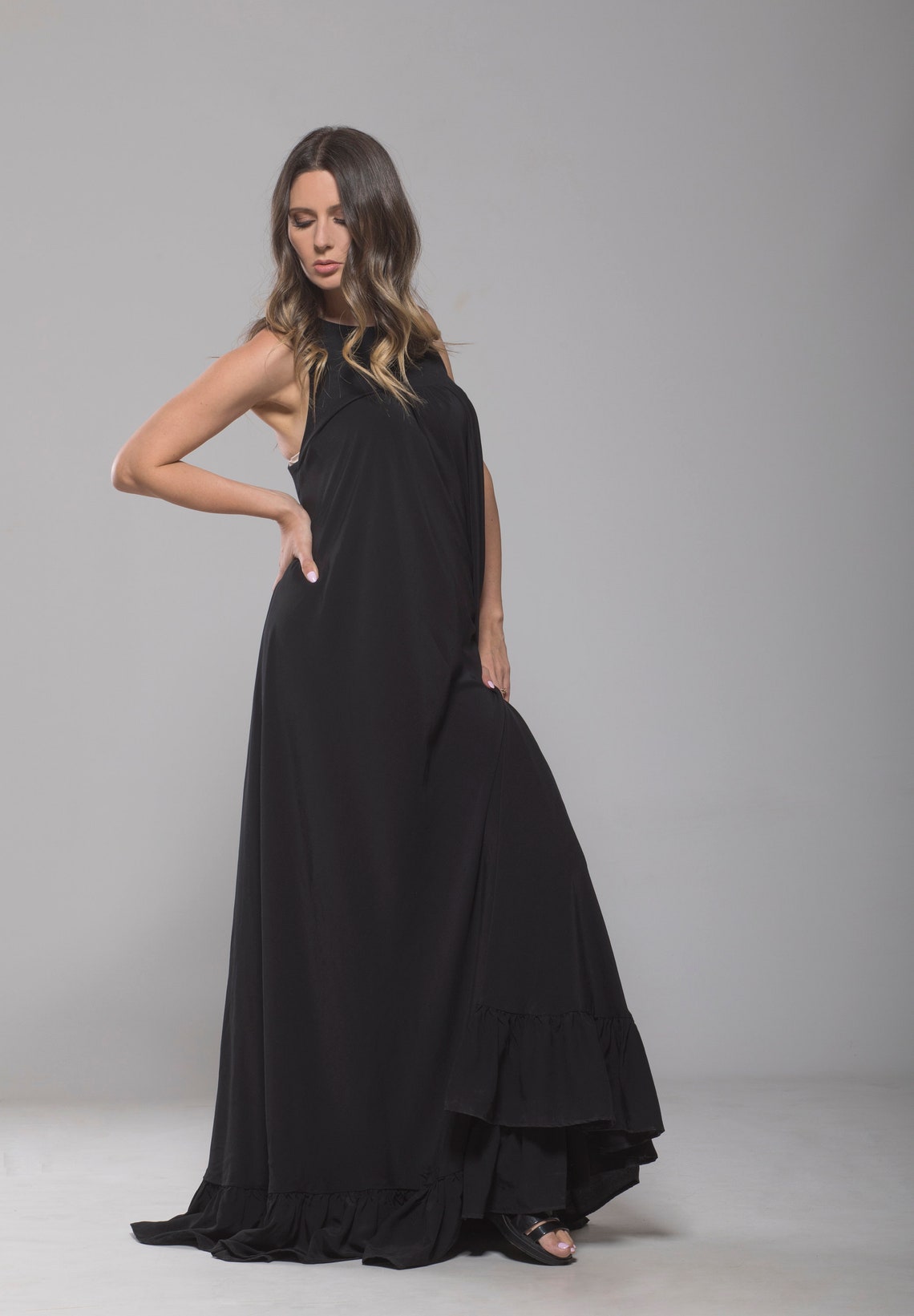 Cotton Maxi Dress Racerback Dress Tank Dress Summer Long Etsy