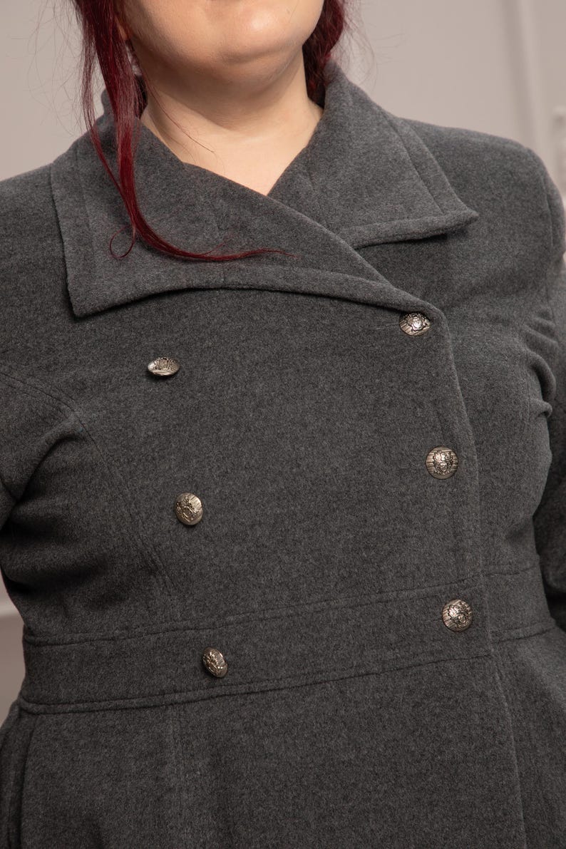 Cashmere Wool Coat, Plus Size Coat, Custom Size Coat, Winter Overcoat