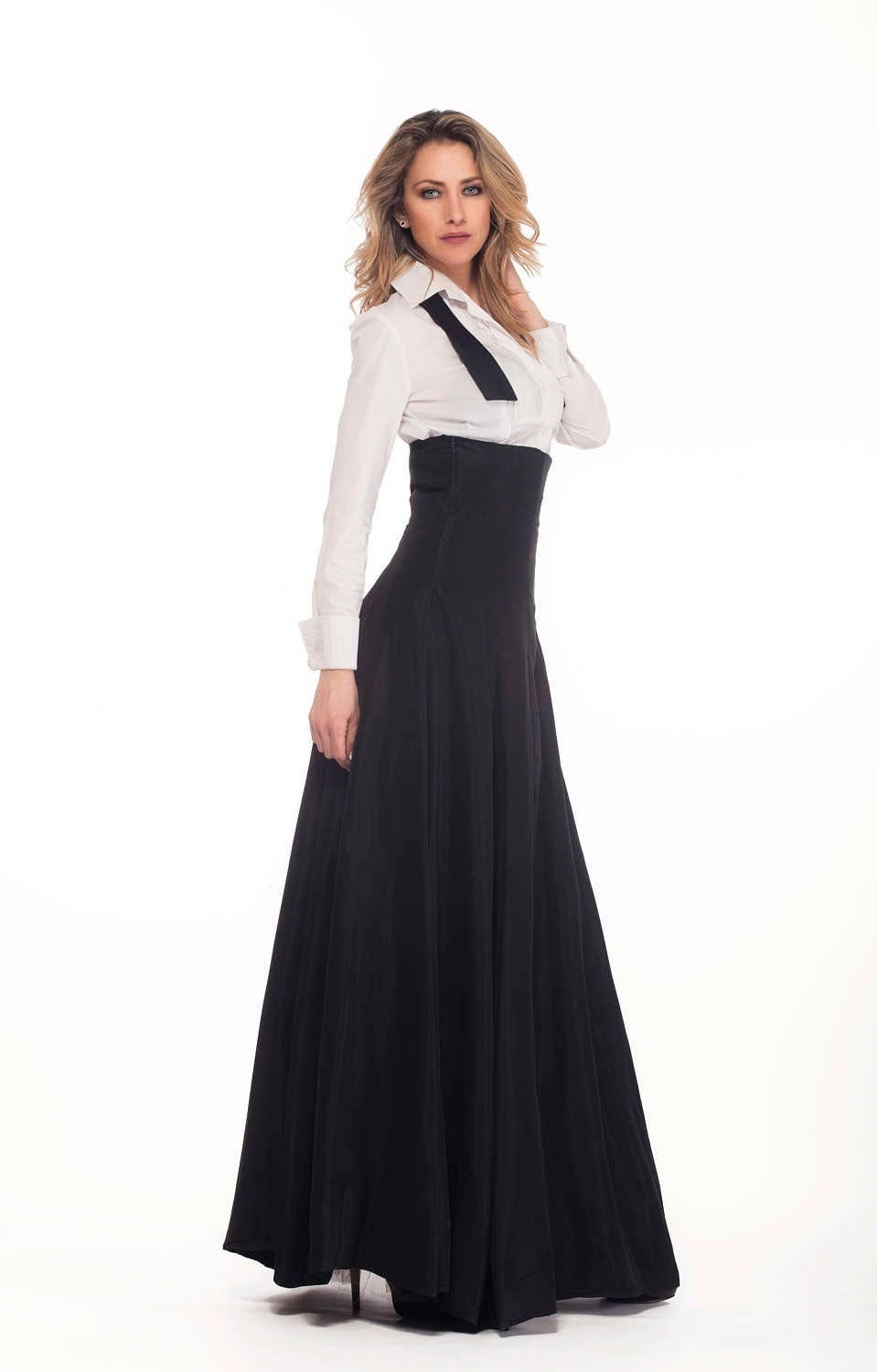 Taffeta Skirt Black Formal Skirt Plus 