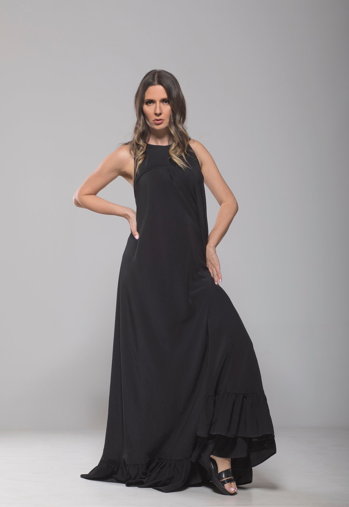 Cotton Maxi Dress Racerback Dress Tank Dress Summer Long Etsy