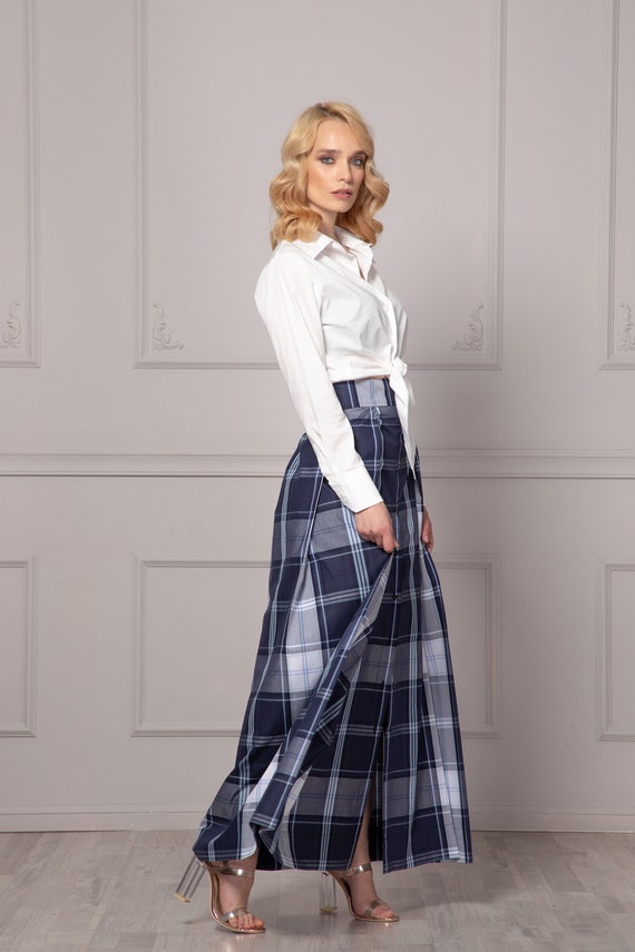 Plaid Maxi Skirt Tartan Walking Skirt Full Length Shirt Outlander Skirt Mid Century Modern Womens Clothing plus Size Skirt high Waisted Etsy UK
