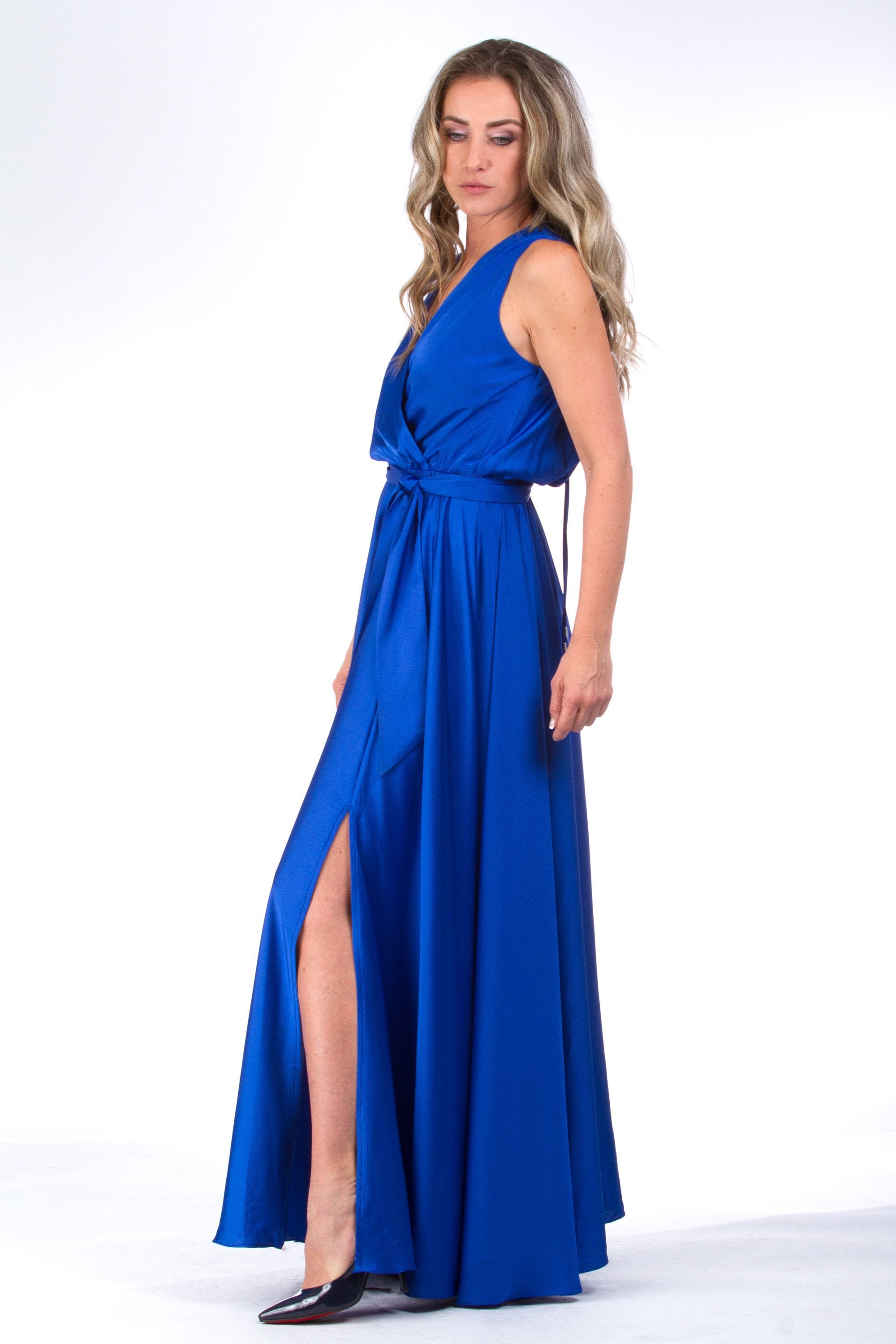 Dress For Women Blue Dress Formal Dress Maxi Dress Plus Etsy
