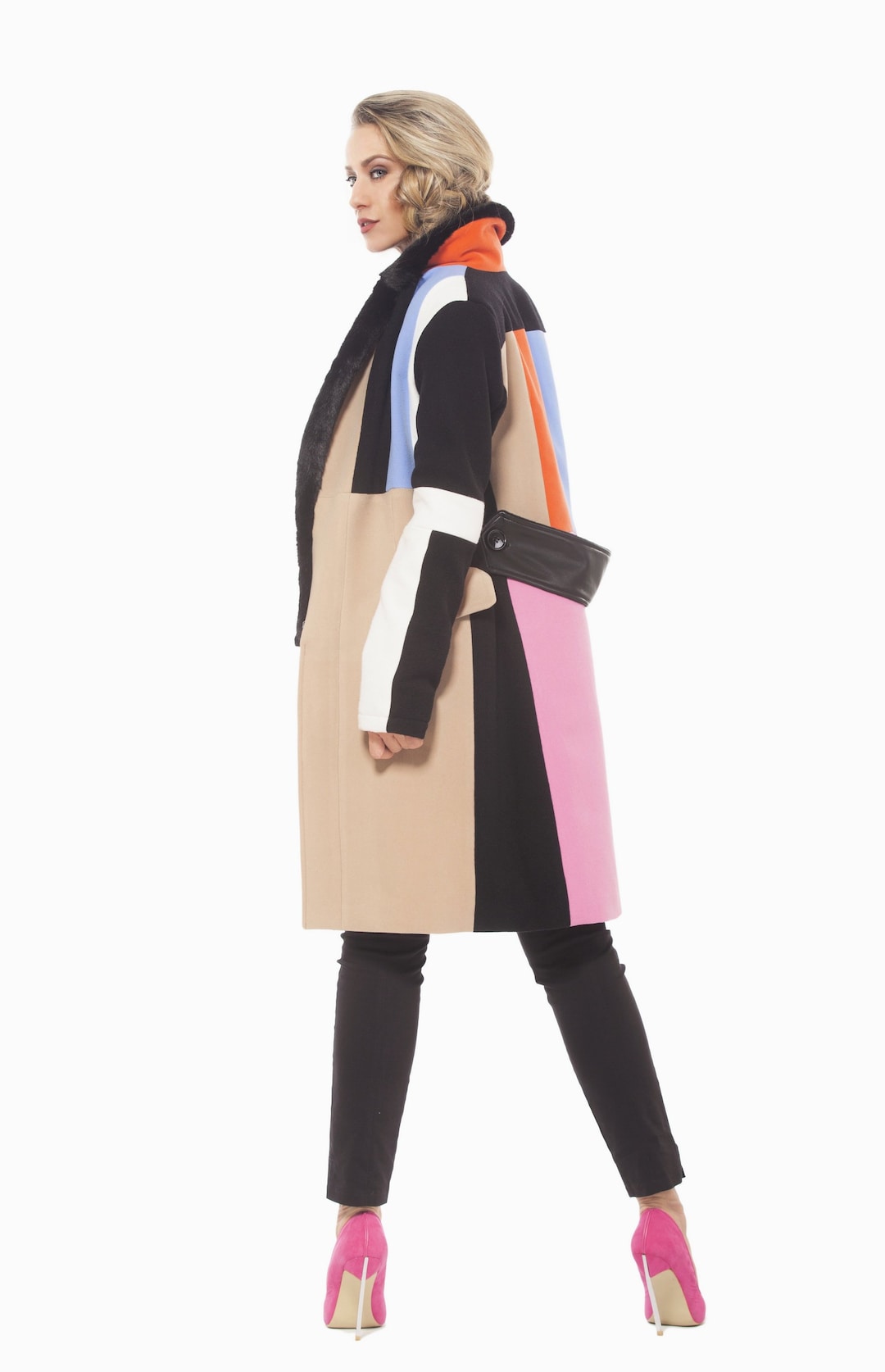 Celine colorblock coat cheap