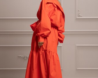 open lace back dress Girl Power Lace Strap Maxi Dress Orange main image 1