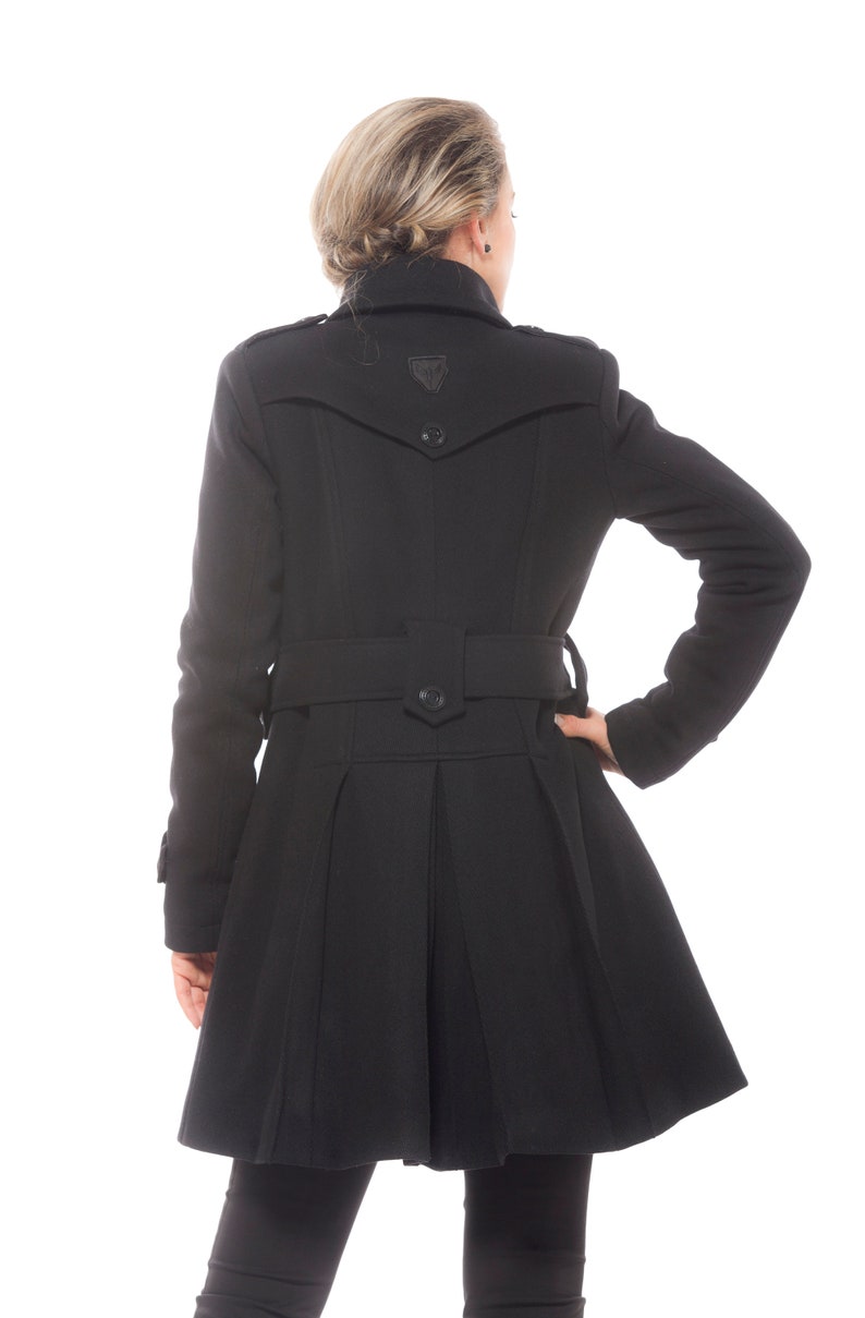 Wool Black Coat Cashmere Coat Aline Coat Short Women Etsy Canada