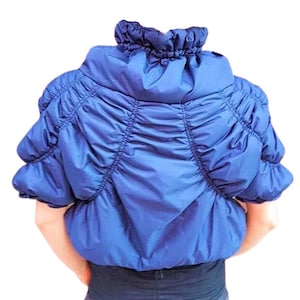 Oversized Puffer, Blue Jacket, Women Jacket, Puffer Coat, Crop Jacket, Short Jacket, Plus Size Clothing, Puffer Jacket, Quilted Coat