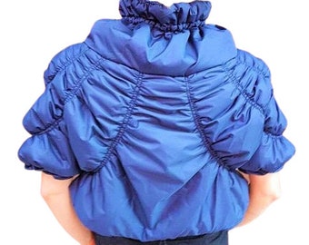 Oversized Puffer, Blue Jacket, Women Jacket, Puffer Coat, Crop Jacket, Short Jacket, Plus Size Clothing, Puffer Jacket, Spring Clothing