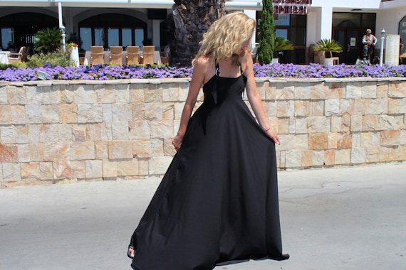 black summer maxi skirt