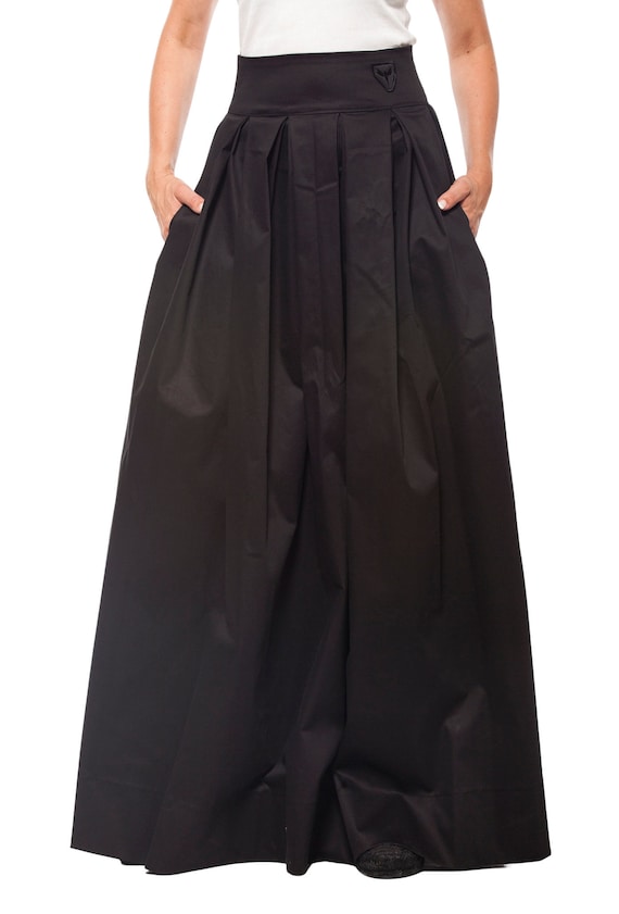 Victorian Skirt Plus Size Skirt Black Maxi Skirt Women Black Skirt Plus Size Clothing Gothic Clothing Pleated Skirt Long Skirt Etsy UK