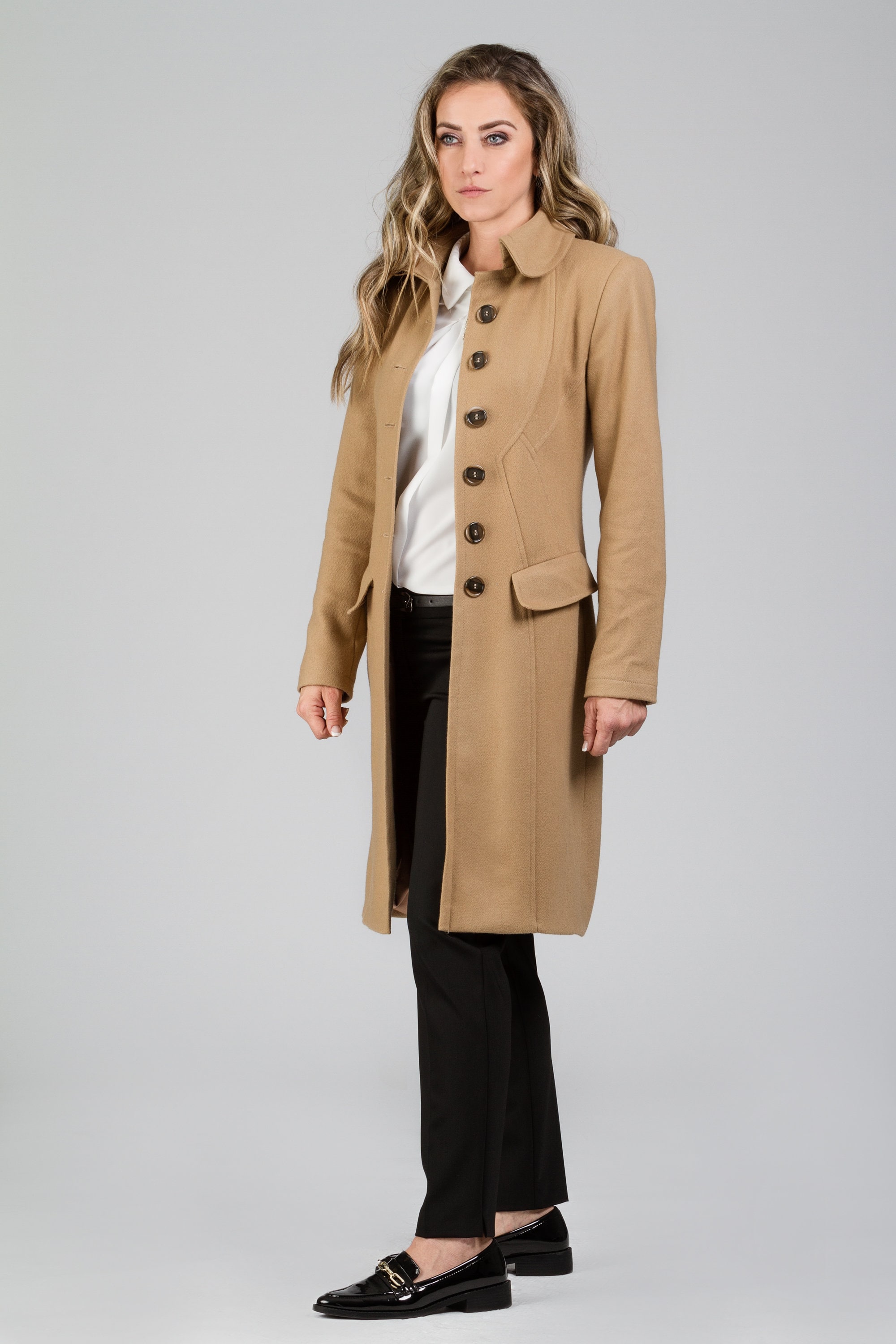 Camel Coat Cashmere Coat Midi Coat Knee Beige Etsy