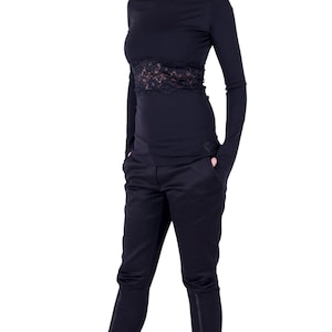 Blouse Women, Winter Blouse, Black Blouse, Plus Size Clothing, Lace Blouse, Elegant Blouse, Formal Blouse, Long Blouse, Evening Blouse