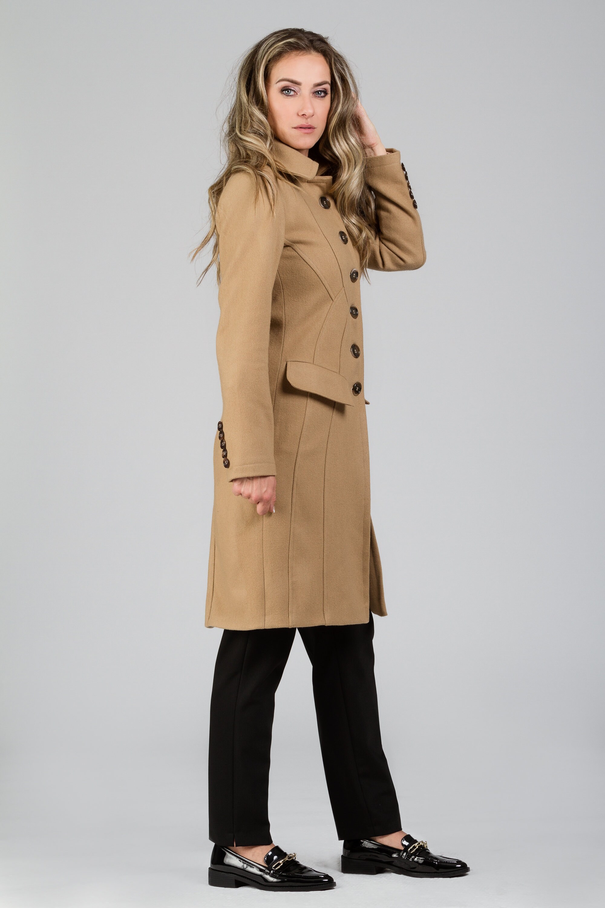 3550181 Camel Midi Coat main image 1