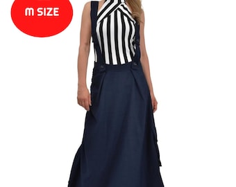 Sonderangebot 40% SALE, Größe M Leinenrock Damen, Leinen Maxirock, Leinenkleidung, Plus Size Rock, Langer Rock, Blauer Leinenrock, Leinenkleidung