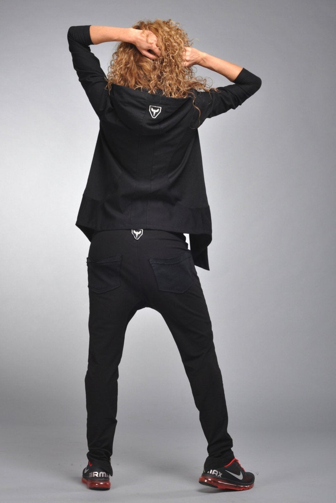 Plus size black sweatsuit sale
