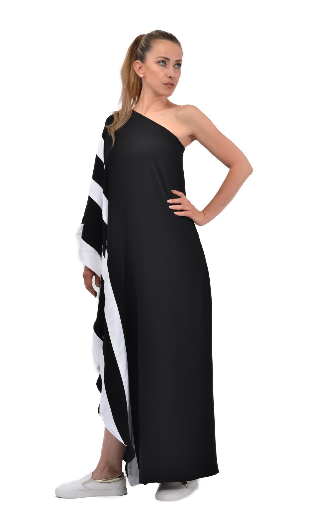 long black cocktail dress Elegant Sleeve Knee-Length Color:Periwinkle Blue size:M Boho Straps Flower Lace