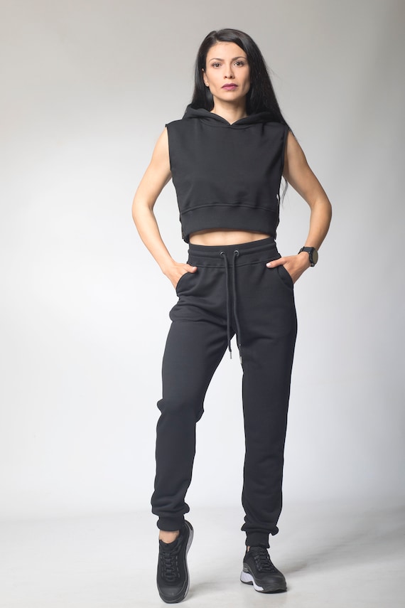 Pantalones negros outlet de chandal