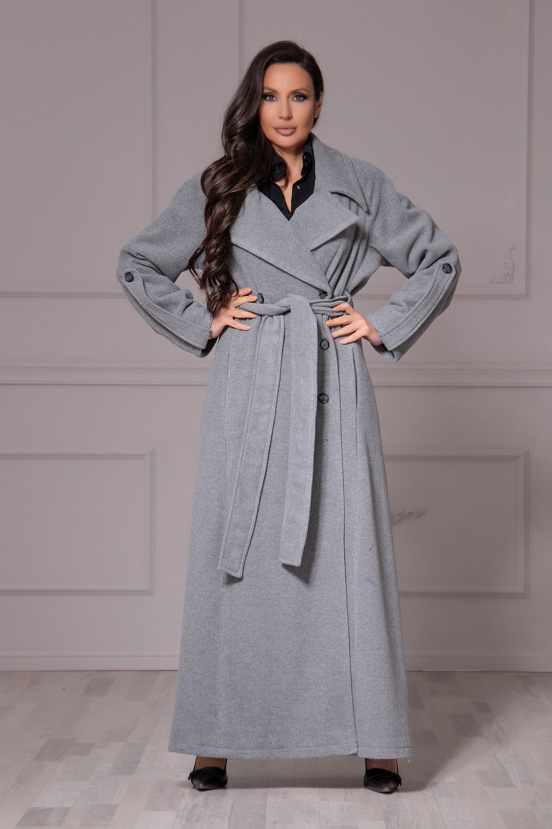 Memory Hooded Trapeze Coat