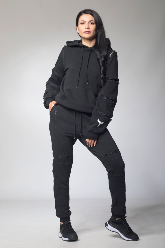 Luxurious Slim fit Pants Black Sweatpants Jogger Pants Yoga Pants Casual Pants Women Plus Size Clothing sweatpants With Pockets and Tie Etsy Ireland