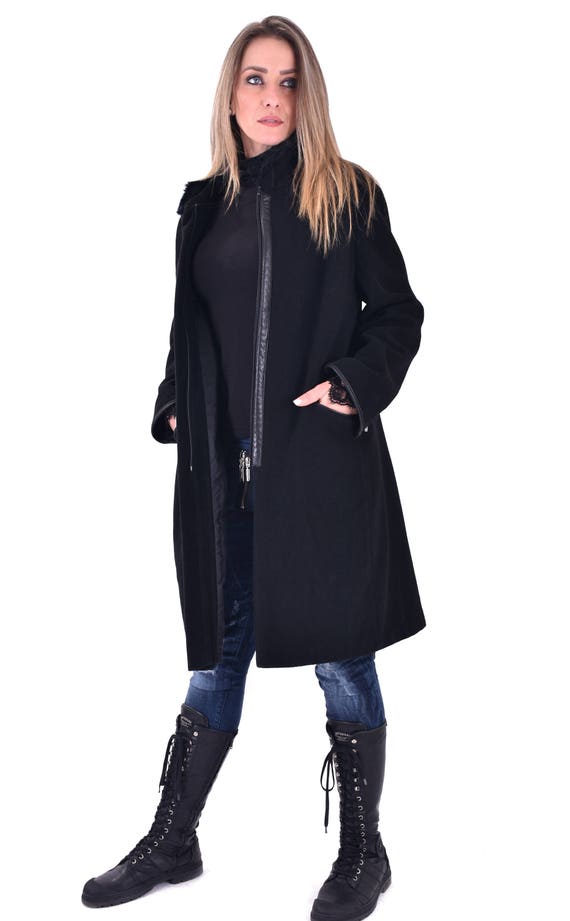 black winter coat