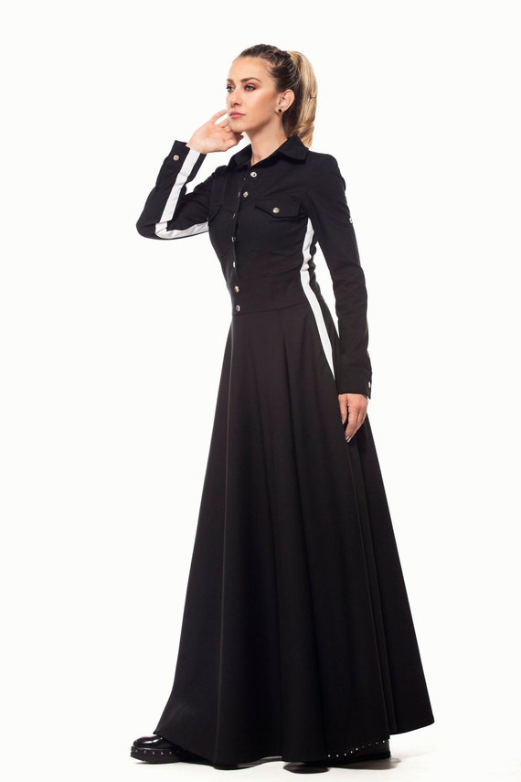 Black Maxi Dress Shirts ASOS DESIGN Long Sleeve Maxi T-shirt Dress In Black  ASOS