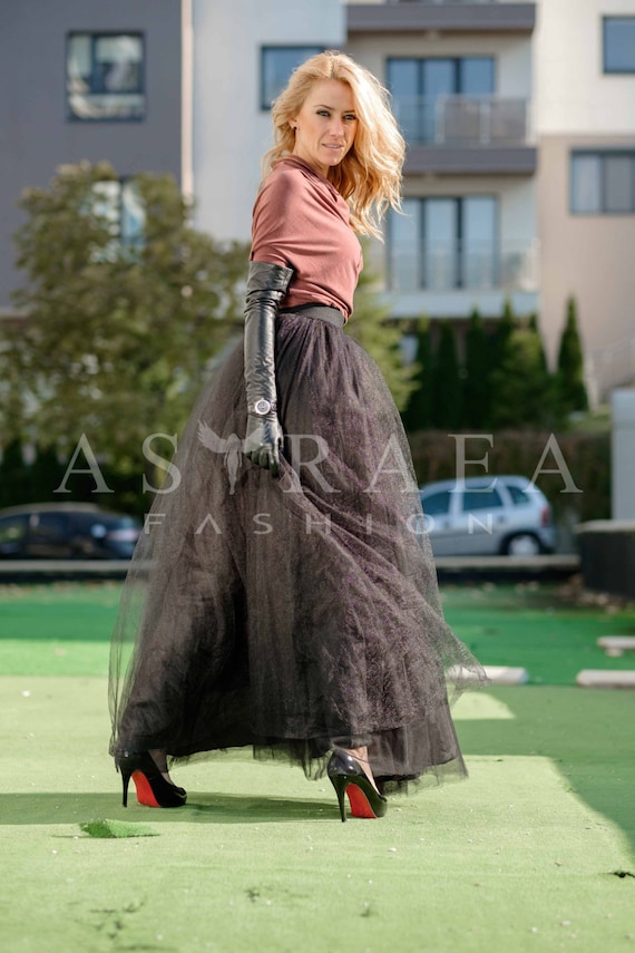 Gonna tulle hotsell marrone