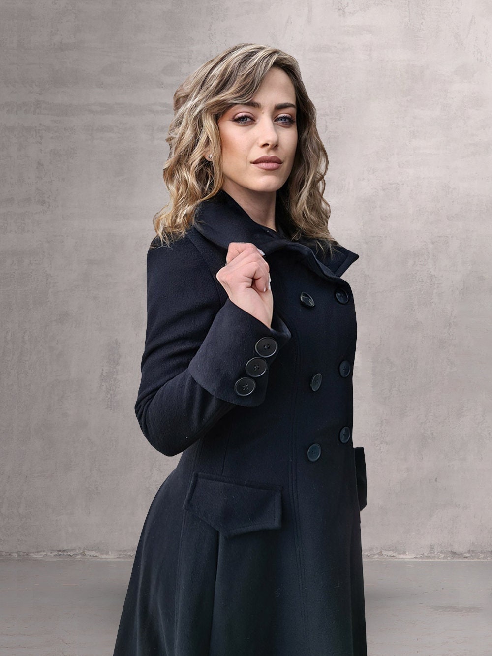 ジャケット・アウター superlong double botton cashmere coat Princess Coat, Wool Designer Jacket, Victorian Coat, Edwardian