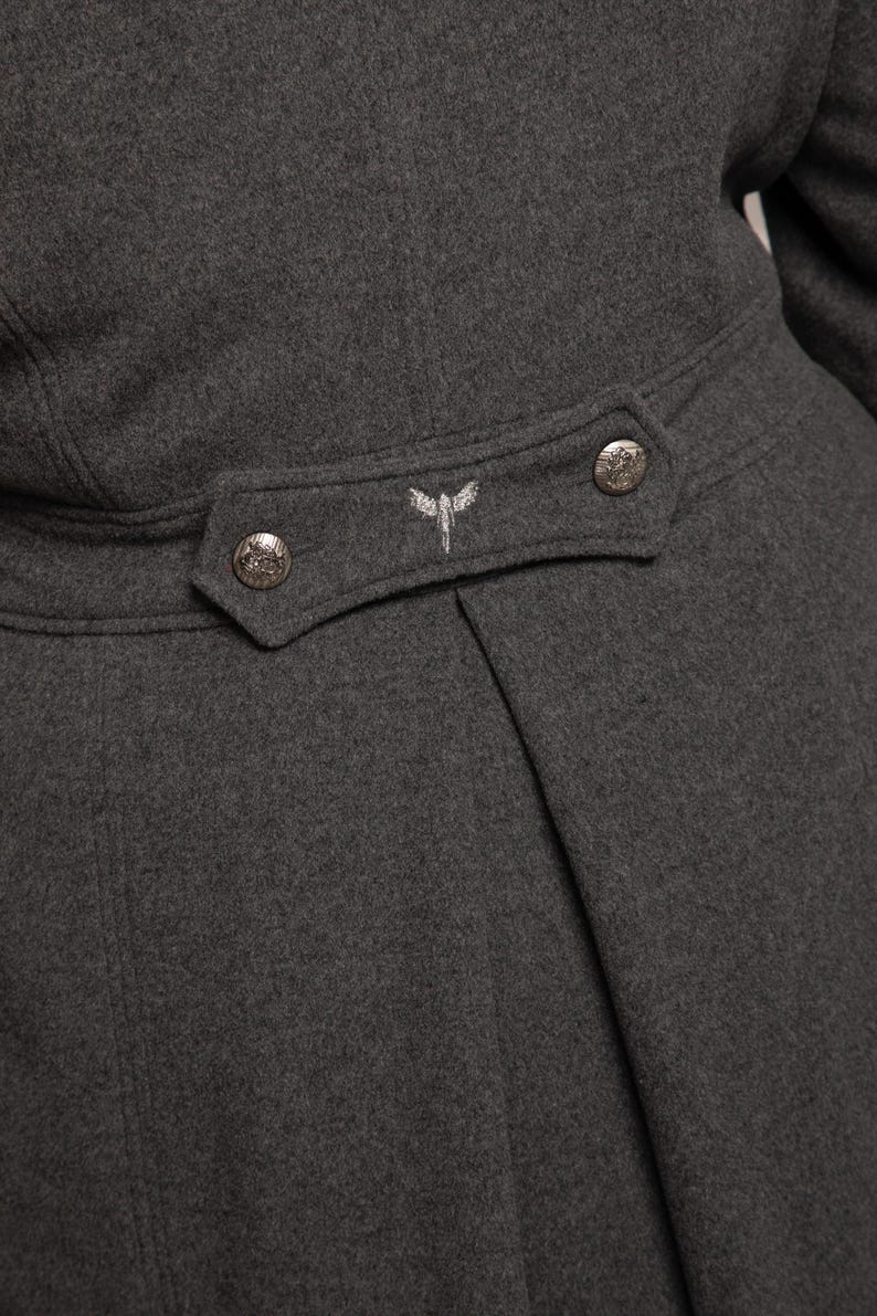 Cashmere Wool Coat, Plus Size Coat, Custom Size Coat, Winter Overcoat